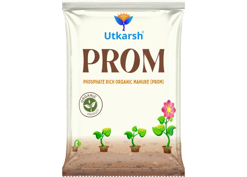 Utkarsh PROM - Phosphate Rich Organic Manure for Plants, Home Garden - 4.4 Kg Granules, 100% Water Soluble Fertilizers for Plants Growth, Bio DAP to Improve Flowering, Fruiting & Vegetables; Pack of 1 - Image 1