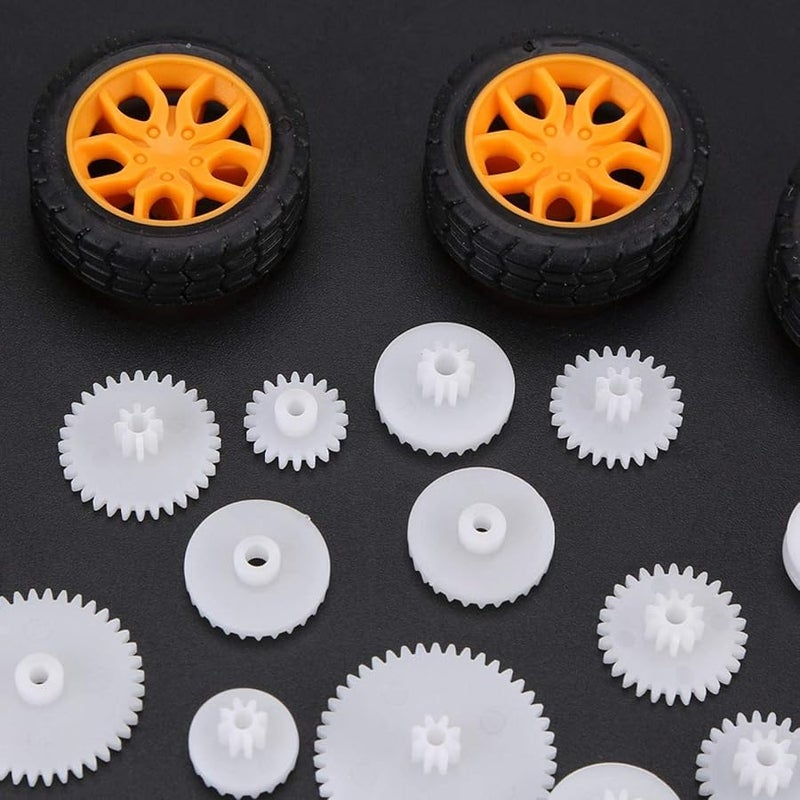 78 Pcs DIY Worm Gear Rack Kit With Plastic Gears Pulley Belt And Shaft - Image 5