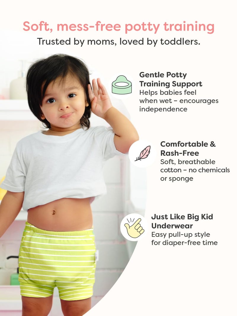 superbottoms Unisex Padded Underwear|for Potty Training & Mess-Free Diaper-Free time|Prevents Pee Puddles|3 Layers of Premium Cotton Padding (No Sponge)|Pull-up Style Potty Trainers (Pack of 3) - Image 3