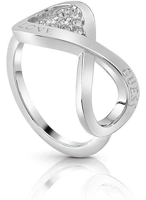 جس Crystal Detail  Detail Single Circle Ring