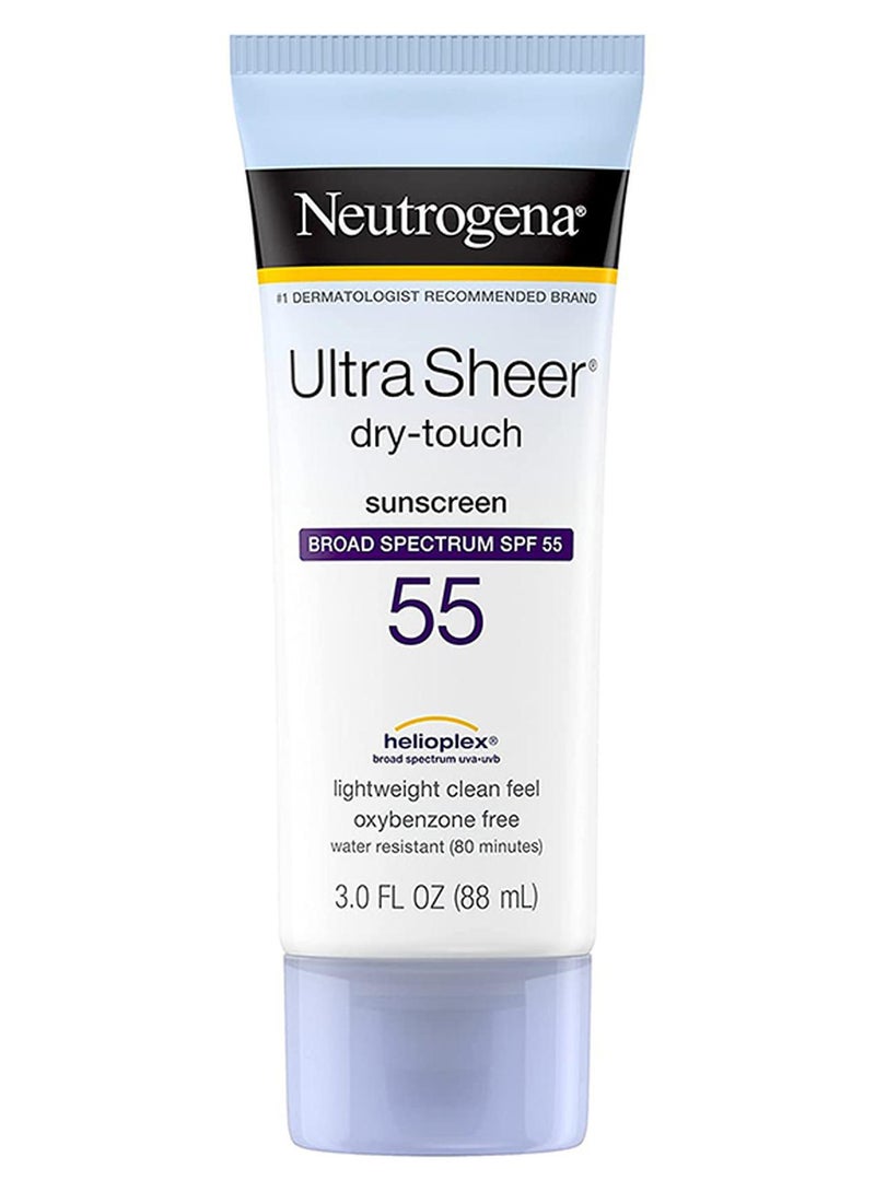Neutrogena Ultra Sheer Broad Spectrum Sunscreen SPF55 3Fluid Ounce - Image 1