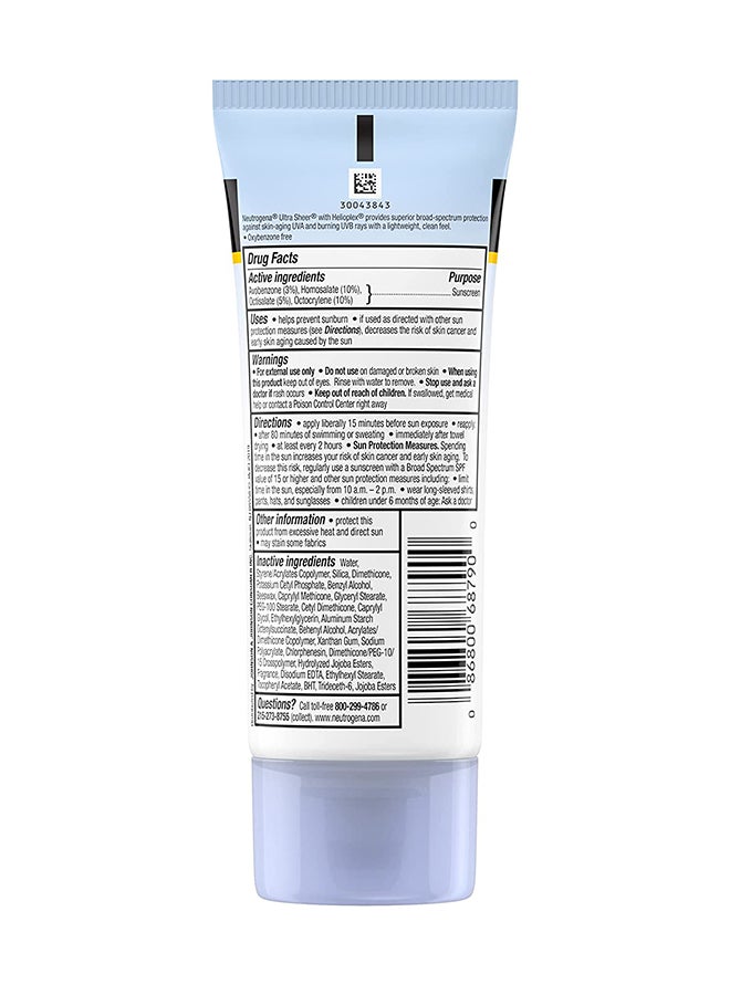 Neutrogena Ultra Sheer Broad Spectrum Sunscreen SPF55 3Fluid Ounce - Image 2