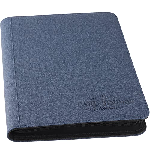 Foalgo Trading Card Binder Card Collection Binder with 540 Side Loading Pockets 9 Pocket Album Folder for TGCMTG Baseball Cards Yugioh Blue - Image 1