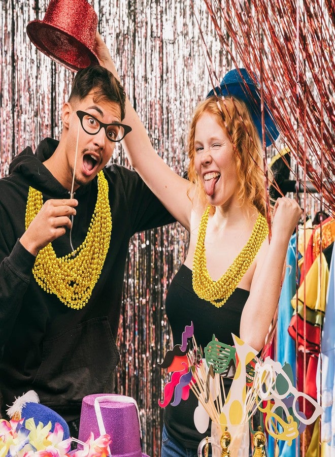 Garma 144Pcs Mardi Gras Beads Bulk, Metallic Gold Bead Necklace 33Inch 7mm Mardi Gras Party Beaded Necklaces for Mardi Gras Party Costume Festival Parade Party Favors - Image 4