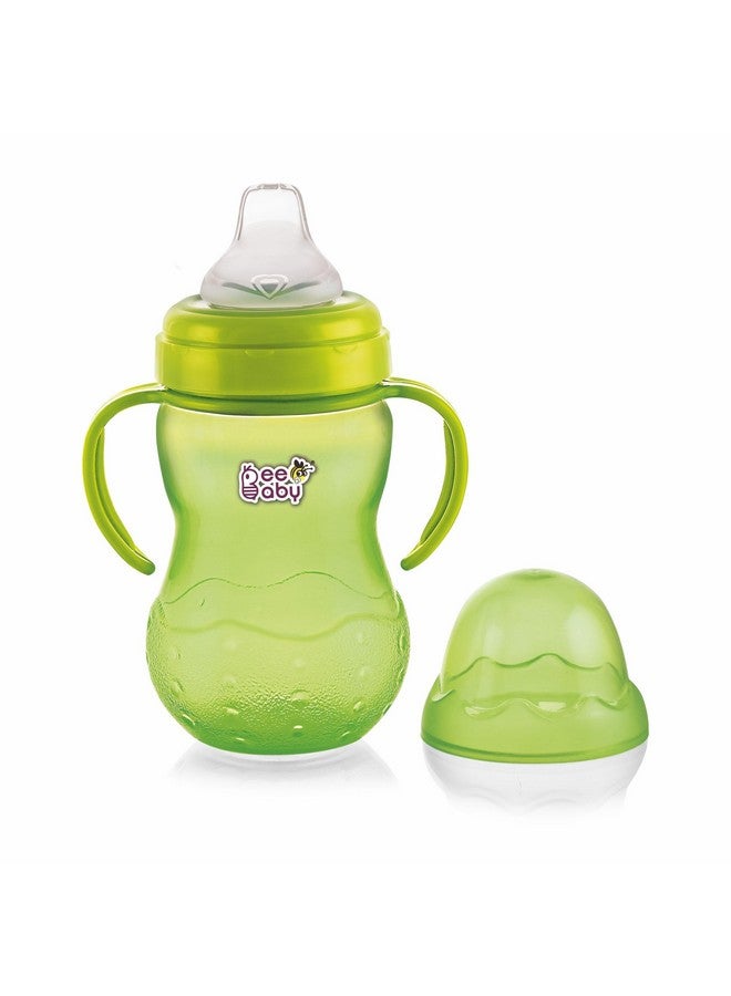 Beebaby Grippee Soft Silicone Spout Sippy Cup With Handle For Babies, Leak Proof, Anti Spill Sipper For Baby 6 Months+, 100% Bpa Free (Grippee - Green, 300 Ml) - Image 1