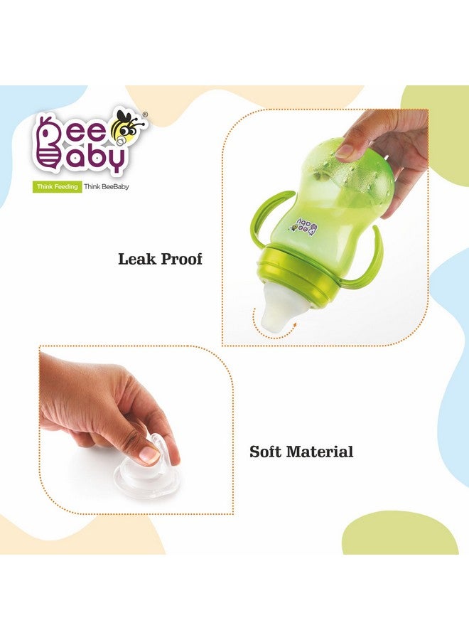 Beebaby Grippee Soft Silicone Spout Sippy Cup With Handle For Babies, Leak Proof, Anti Spill Sipper For Baby 6 Months+, 100% Bpa Free (Grippee - Green, 300 Ml) - Image 5