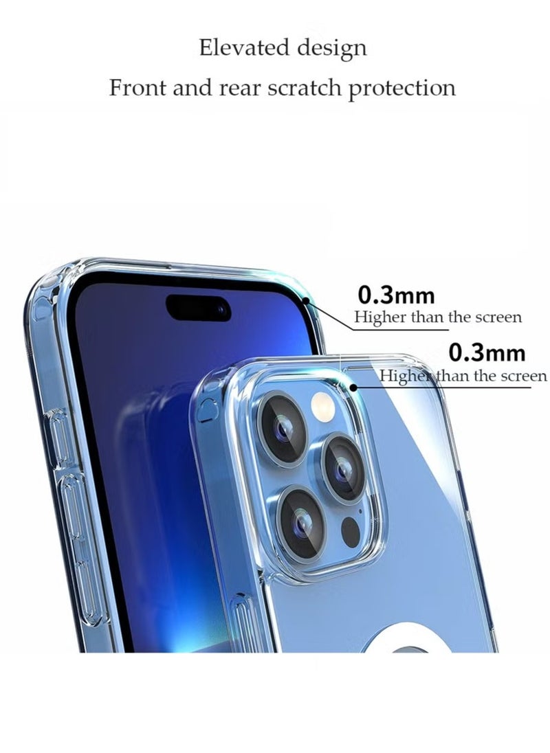 URBBKING - Compatible With Magsafe Protection Magnetic Phone Case for iPhone 16 Pro Back Cover Clear - Image 1