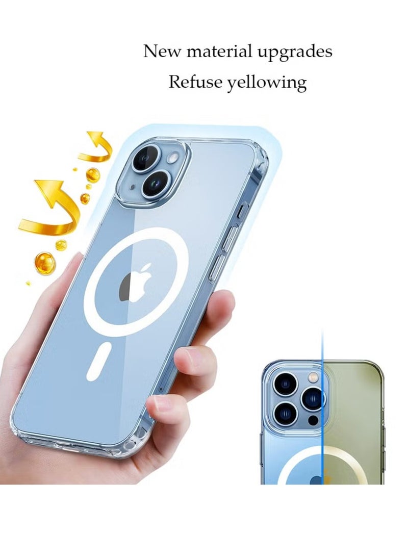 URBBKING - Compatible With Magsafe Protection Magnetic Phone Case for iPhone 16 Pro Back Cover Clear - Image 1