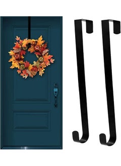 The Bros 15" Wreath Hanger, Black Iron, 2 Pack  - Image 1