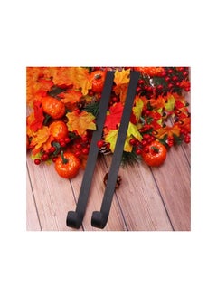 The Bros 15" Wreath Hanger, Black Iron, 2 Pack  - Image 2