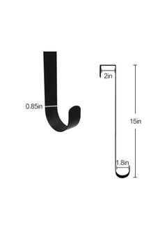 The Bros 15" Wreath Hanger, Black Iron, 2 Pack  - Image 3