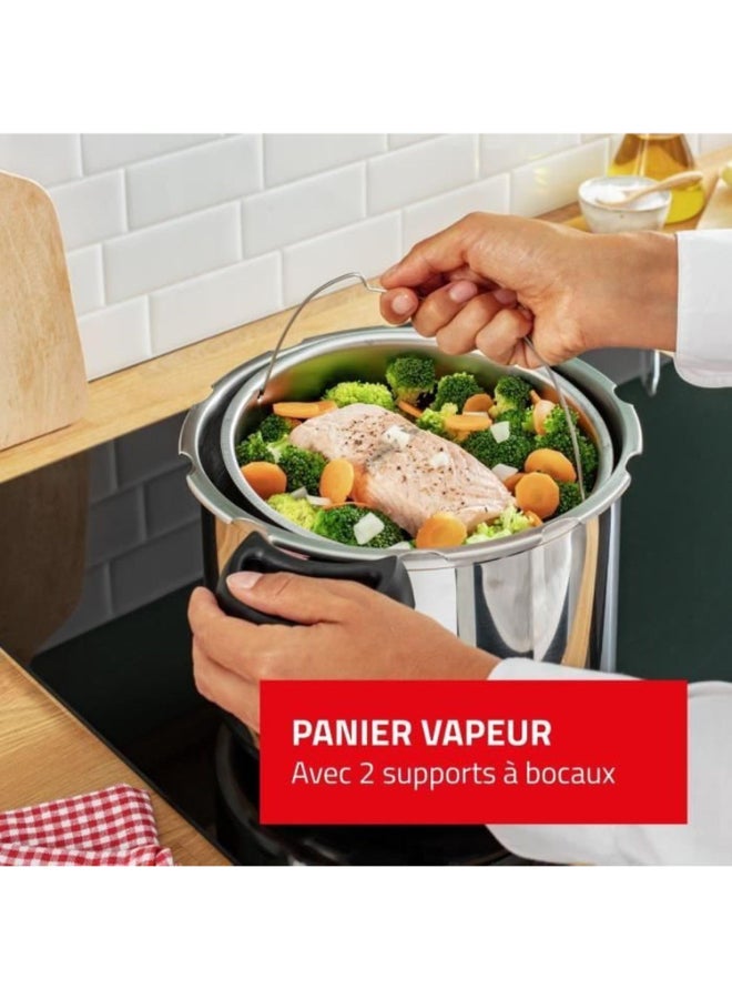 T-Fal 6L Pressure Cooker Stainless Steel, Induction, Safety 5 Points, Made in France, ClipsoMinut' Easy - Image 3