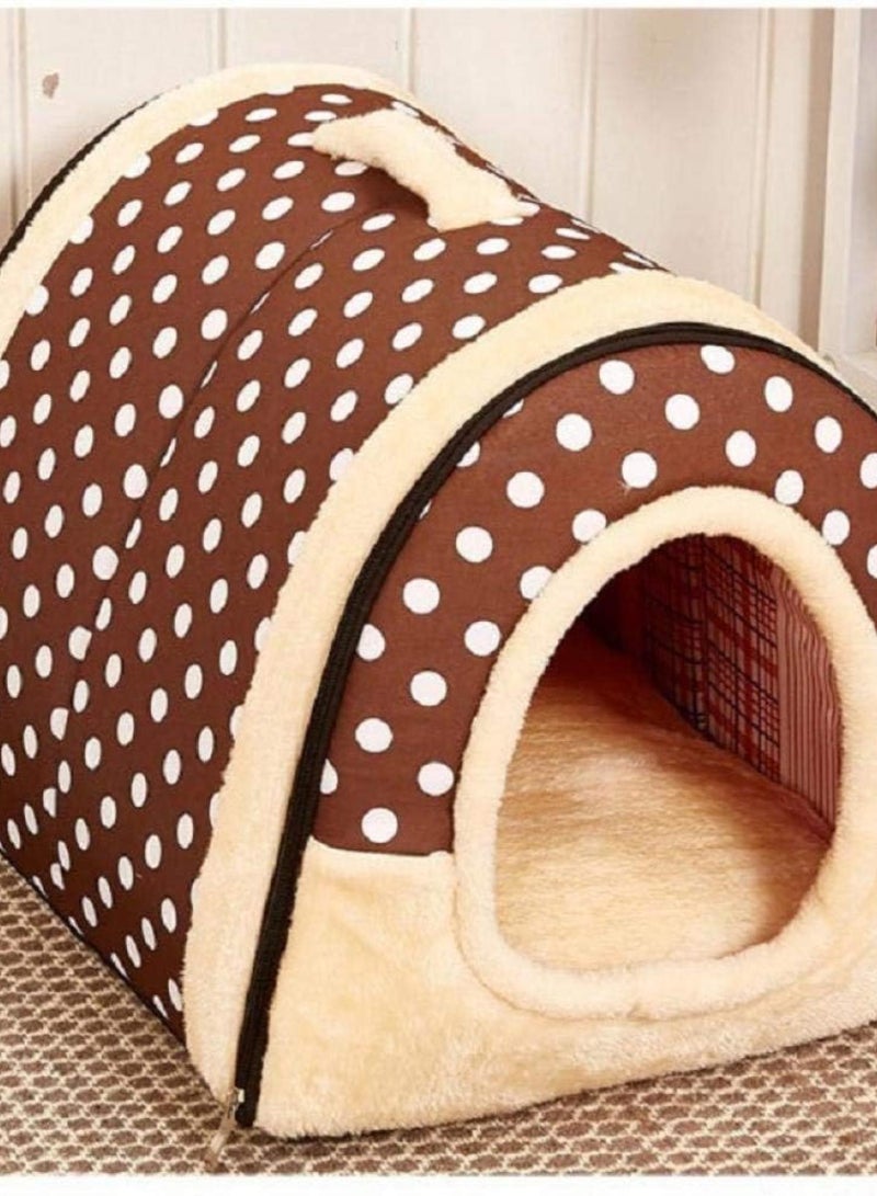 GGOOT Pet Dog House Nest With Mat Foldable Pet Dog Bed Cat Bed House For Small Medium Dogs Travel Kennels For Cats Pet Products-As_The_Picture_L Learned extensively - Image 4