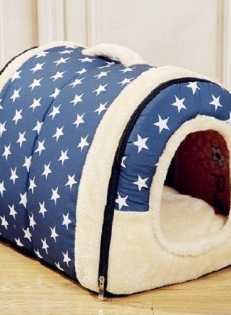 GGOOT Pet Dog House Nest With Mat Foldable Pet Dog Bed Cat Bed House For Small Medium Dogs Travel Kennels For Cats Pet Products-As_The_Picture_L Learned extensively - Image 1