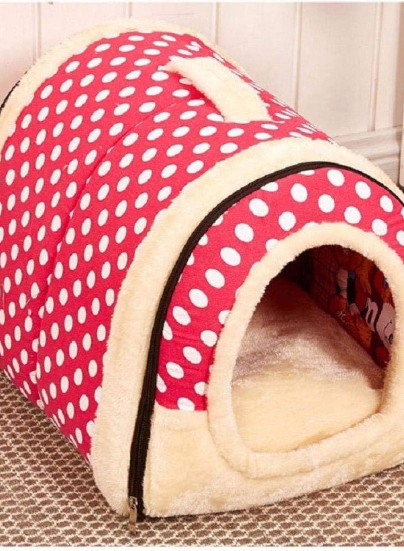 GGOOT Pet Dog House Nest With Mat Foldable Pet Dog Bed Cat Bed House For Small Medium Dogs Travel Kennels For Cats Pet Products-As_The_Picture_L Learned extensively - Image 2