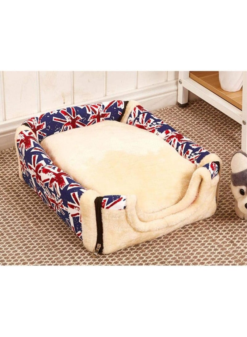 GGOOT Pet Dog House Nest With Mat Foldable Pet Dog Bed Cat Bed House For Small Medium Dogs Travel Kennels For Cats Pet Products-As_The_Picture_L Learned extensively - Image 3