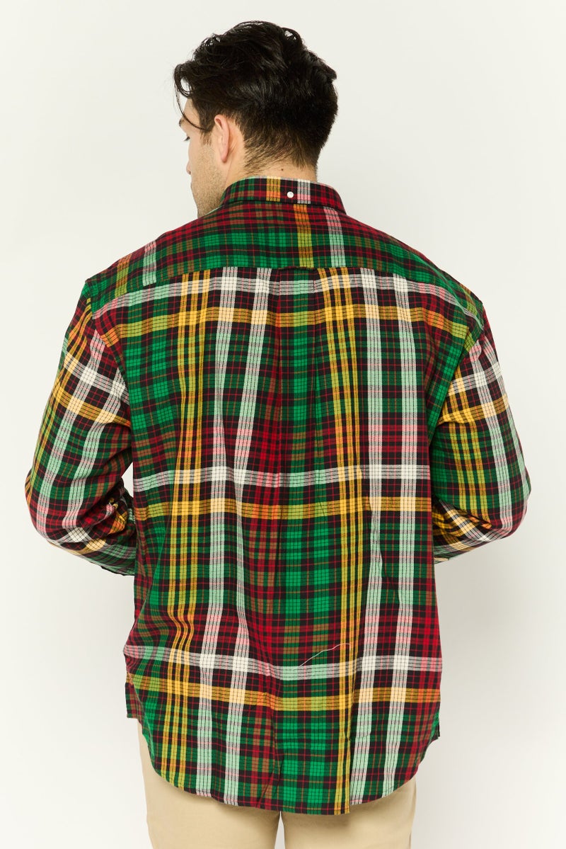 GANT Men Relaxed Fit Plaid Long Sleeves Casual Shirt, Multicolor - Image 4