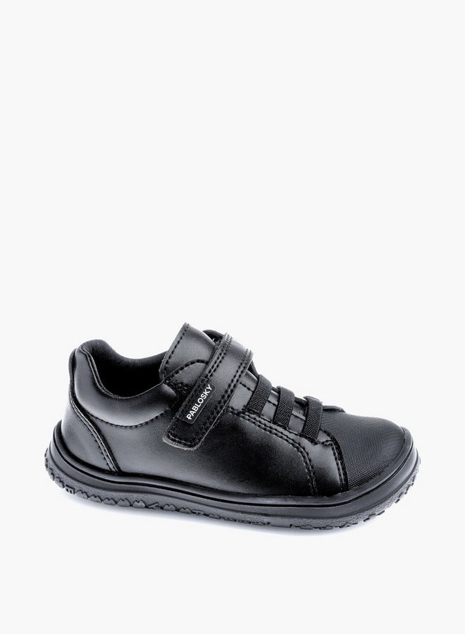 Pablosky Girls' Panelled School Shoes with Hook and Loop Closure - 355815-J  - Image 2
