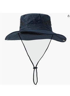 Generic Men Women Sun Hat Cowboy Hat with Straw Wide Brim Bucket Breathable Boonie Hats for Fishing, Hiking, Garden, Beach  - Image 1
