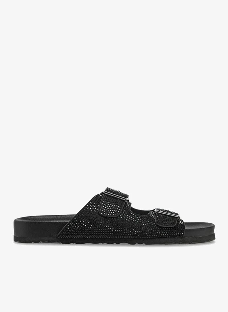 Women's Buckle Accent Slip-On Sandals
