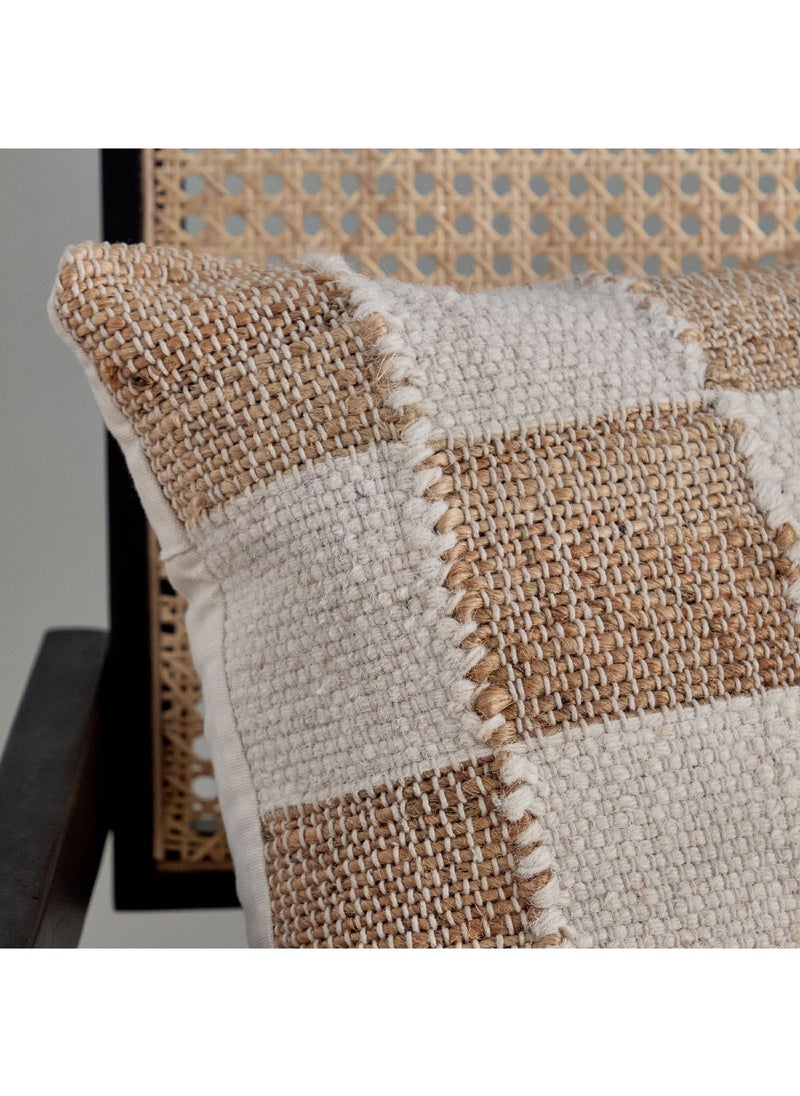 Mosaic Jute Checked Filled Cushion 45 x 45 cm - pzsku/Z689675730C95046EEF22Z/45/_/1718020762/1e502b14-8b67-4fd6-bf35-f3176e19f30d