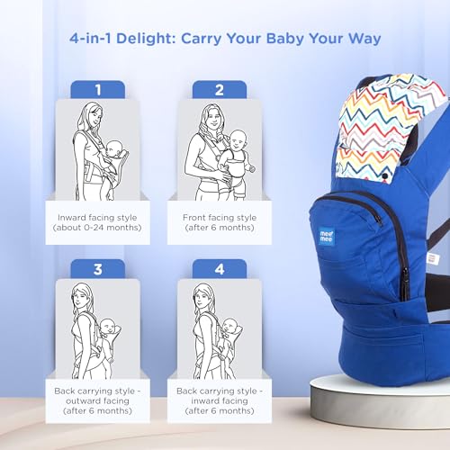 Mee Mee Cuddle Up Baby Carrier with Padded Waistbelt (Navy Blue) - Image 5