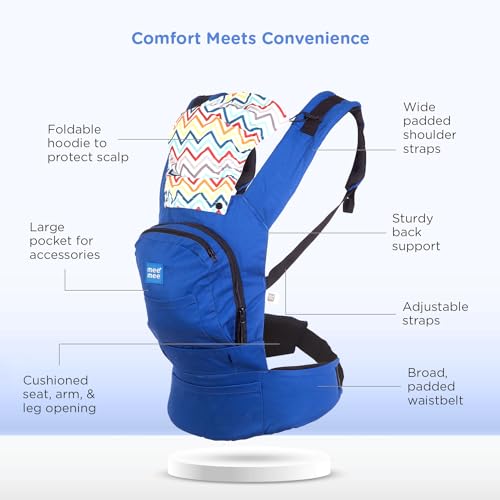 Mee Mee Cuddle Up Baby Carrier with Padded Waistbelt (Navy Blue) - Image 2