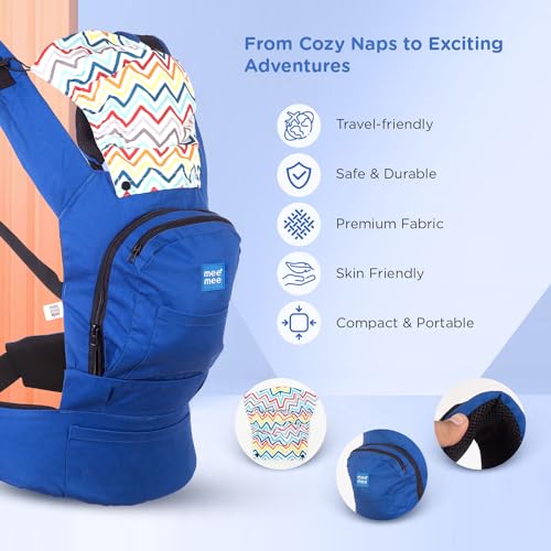 Mee Mee Cuddle Up Baby Carrier with Padded Waistbelt (Navy Blue) - Image 3