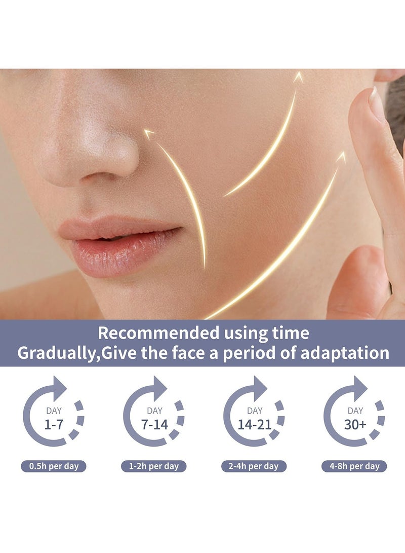 حزام شد الذقن المزدوج، قناع تحديد الوجه V، حزام رفع وإحكام قابل لإعادة الاستخدام، مريح وقابل للتنفس، شد وترميم خط الفك للنساء والرجال (أخضر) - Image 3