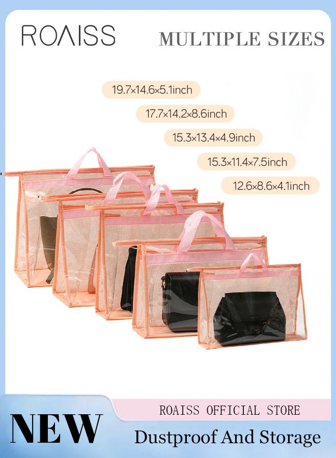roaiss 5 Packs Multi-size Storage Bags Transparent Waterproof Organizer for Women - Image 1