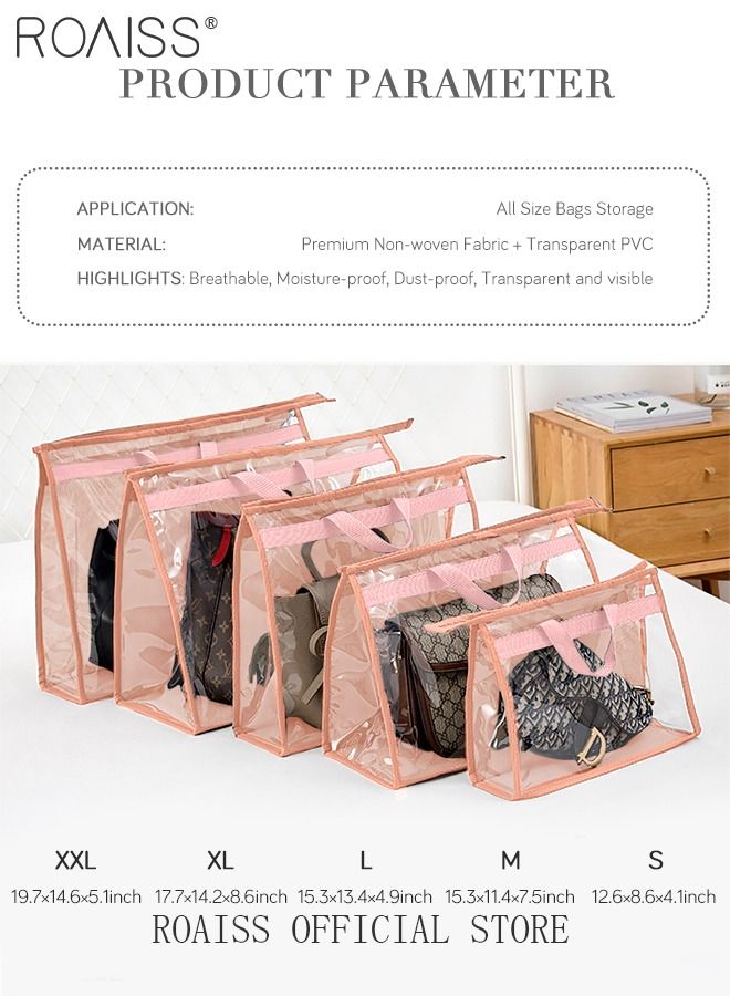 roaiss 5 Packs Multi-size Storage Bags Transparent Waterproof Organizer for Women - Image 5