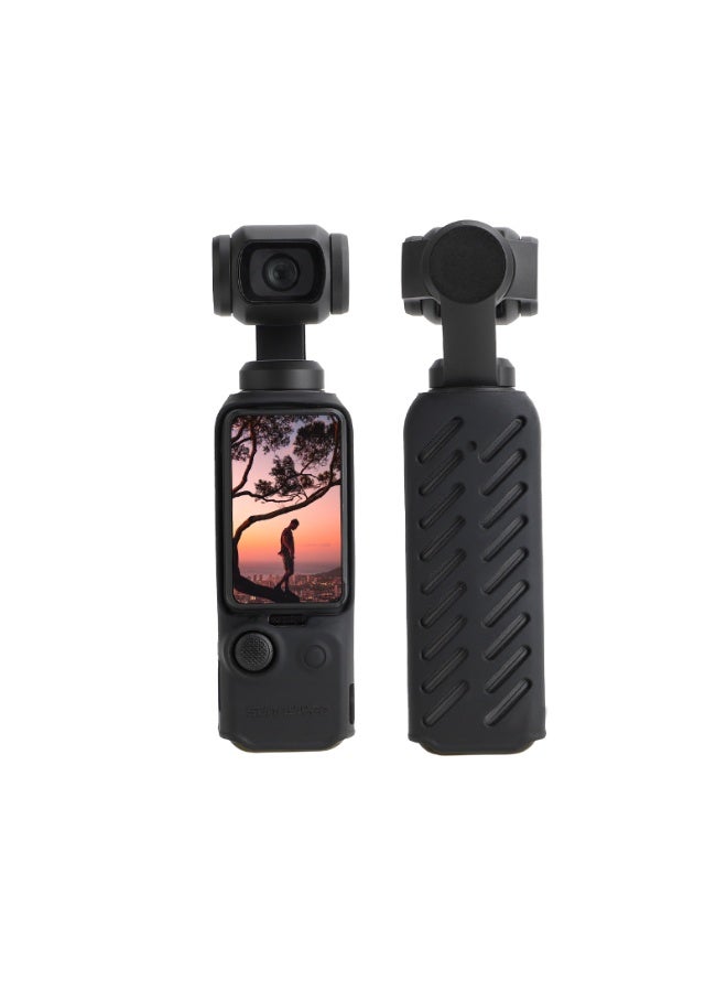 Sunnylife حافظة سيليكون لجهاز DJI OSMO Pocket 3، حافظة واقية مضادة للخدش ومضادة للانزلاق، حجم صغير متوافق مع Pocket 3 مع حبل عنق - Image 2