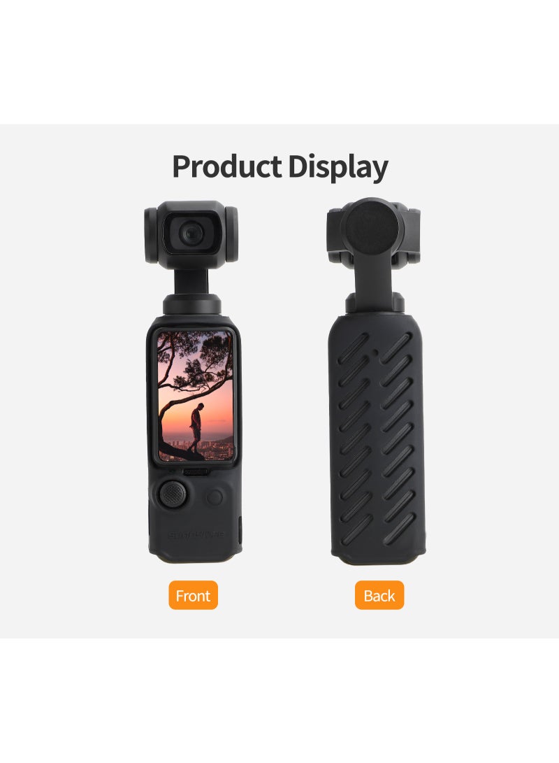 Sunnylife حافظة سيليكون لجهاز DJI OSMO Pocket 3، حافظة واقية مضادة للخدش ومضادة للانزلاق، حجم صغير متوافق مع Pocket 3 مع حبل عنق - Image 5