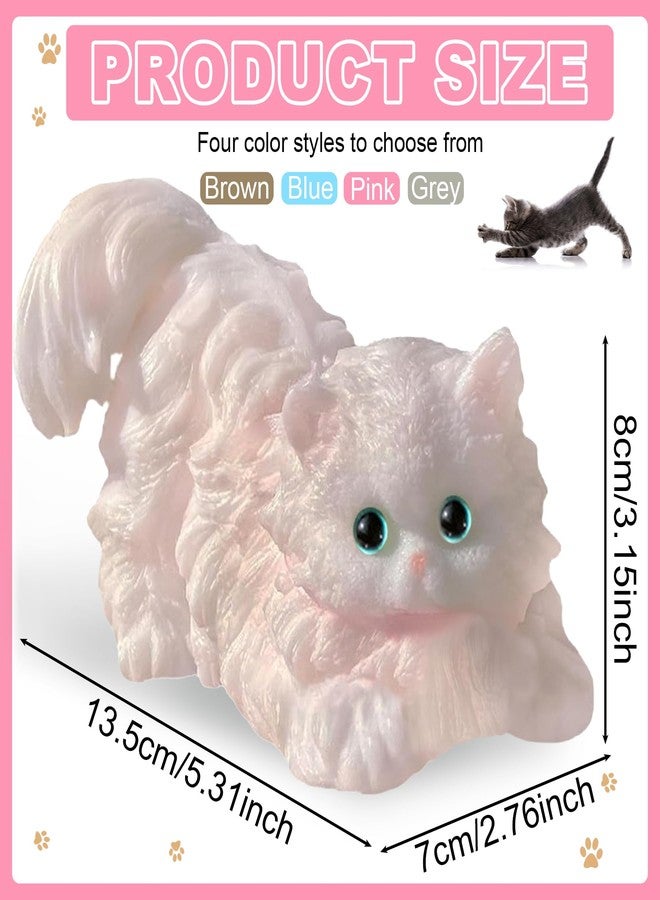 XPQKDC Taba Squishies Cats Squeeze Toys, Soft Stress Relief Fidget Cat Toy for Adults & Kids, Perfect Desk Pets, Cute Kawaii Cats Lover Pet Toy, Fun Anxiety Relief Toys Gift (Brown Ragdoll Cat) - Image 2
