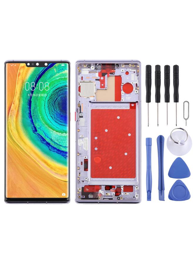 erorex Replacement For Huawei Mate 30 Pro TFT LCD Screen Digitizer Full Assembly with Frame, Not Supporting Fingerprint Identification Purple - Image 1