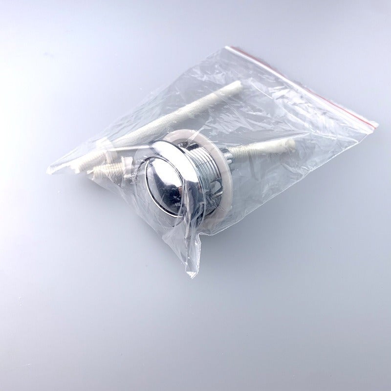 Export Small Abs Toilet Bathroom Sanitary Ware Water Tank Accessories Electroplated Round Button Toilet Switch Press - Image 4