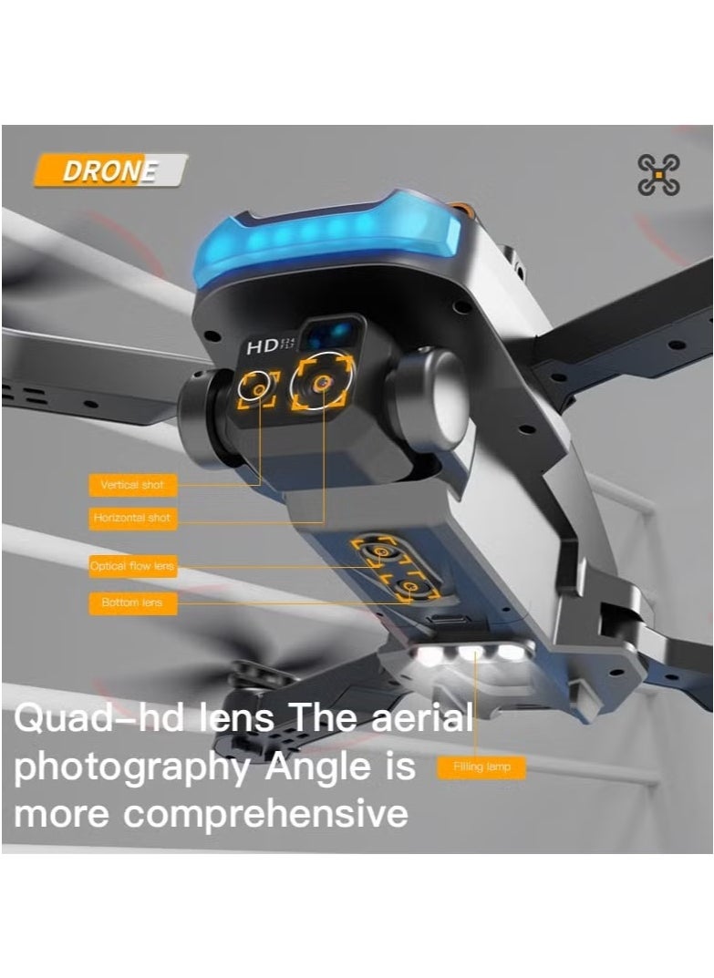 P15 Pro Foldable Drone with Dual 4K Front & 1080P Bottom HD Camera | 120° Wide-Angle Lens with FPV Live Streaming | Gesture & Voice Control for Easy Flight | One-Key Takeoff/Landing for Beginners | Foldable, Lightweight, and Portable Design | Long Battery Life for Extended Flying Time | Ideal RC Drone Toy for Kids, Teens & First-Time Users