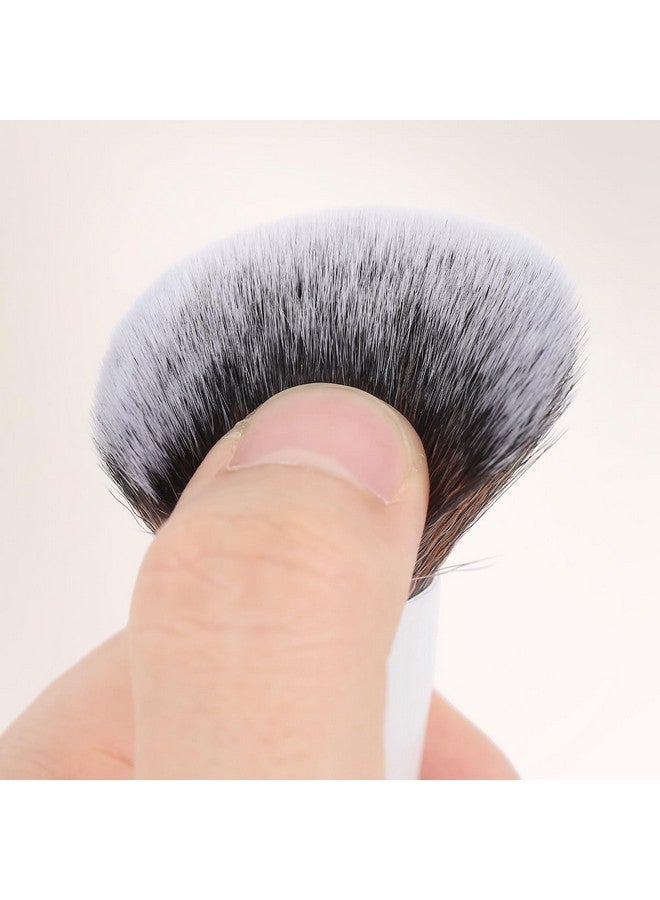KingMas Angled Foundation Brush, Double-Ended Kabuki Makeup Brush, Large Foundation Brush And Medium Concealer Brush For Beauty Liquid, Cream, Powder, Blending Buffing Face Makeup Tools - Image 4