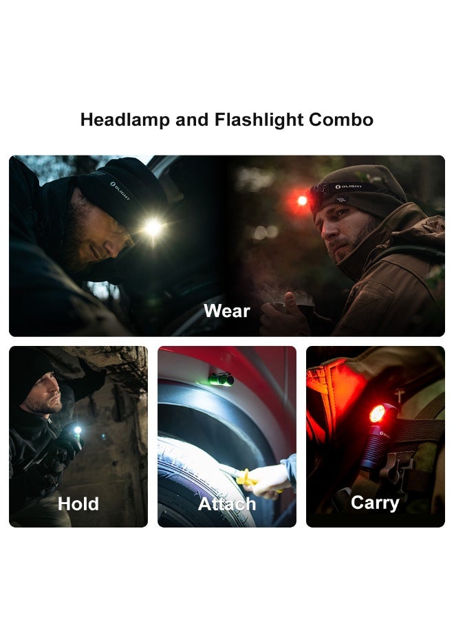 Olight Perun 2 Mini Headlamp (OD Green), Rechargeable LED Flashlight, Portable Light, 1100 Lumens, 150m Beam, for Household, Outdoors, Work - Image 3