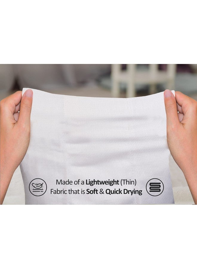 Ruvanti 10 Pack, Birdseye 3-Ply Prefold Cloth Diapers for Babies, 13x19 Inch, White - Image 1