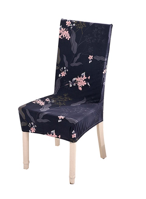 Stretchable Anti Dust Printed Chair Cover Blue