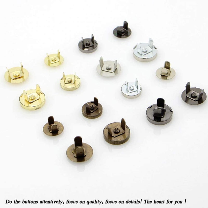 DIY Crafts DIY Crafts Pack 20 Pcs, Bright Gold, Magnetic Snap Fasteners Clasps Buttons Handbag Purse Wallet Craft Bags Parts Accessories Pick Color(Pack 20 Pcs, Bright Gold)  - Image 2