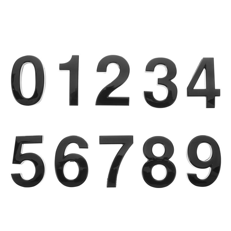 Door number stickers, resin material for durability, ideal for mailboxes and signs - Image 1