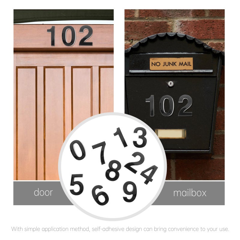 Door number stickers, resin material for durability, ideal for mailboxes and signs - Image 4