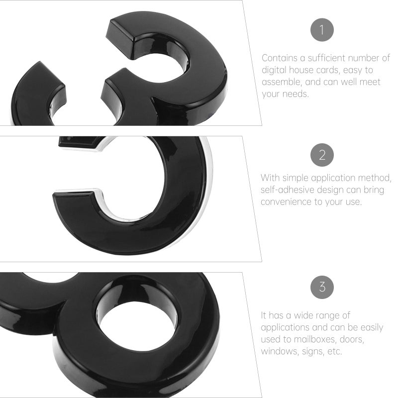 Door number stickers, resin material for durability, ideal for mailboxes and signs - Image 5