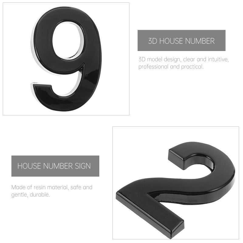 Door number stickers, resin material for durability, ideal for mailboxes and signs - Image 3