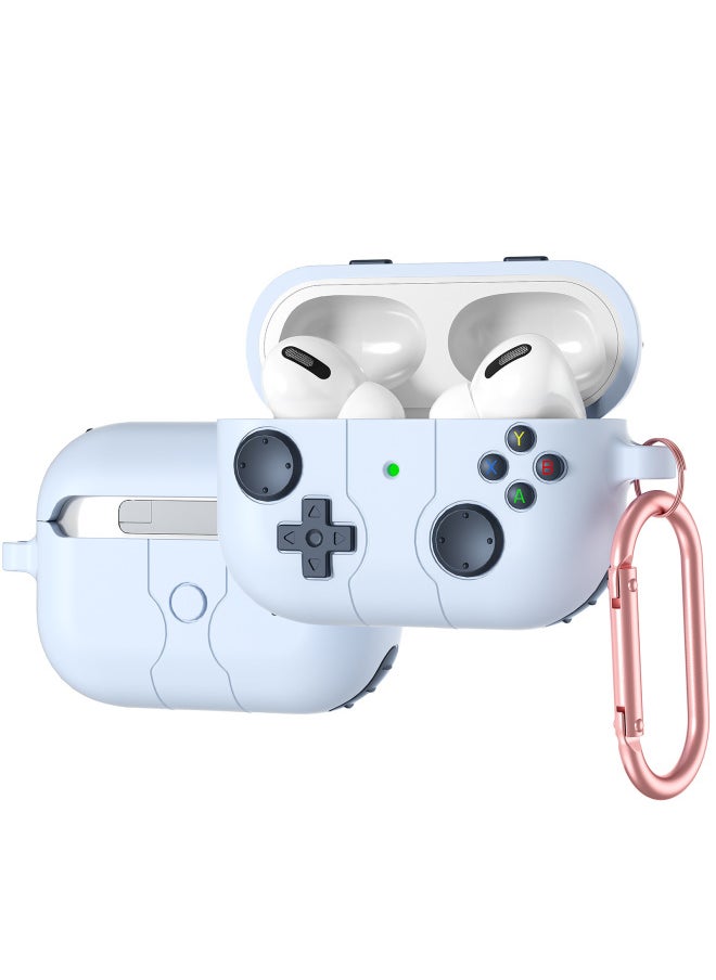 Generic - Suitable For Airpods Earphone Case Silicone Cute Apple 4 Generation Bluetooth Earphone Case Airpodspro2 Protective Case-Color:Yuanfeng Blue-Model:airpords Pro/pro2 - Image 1