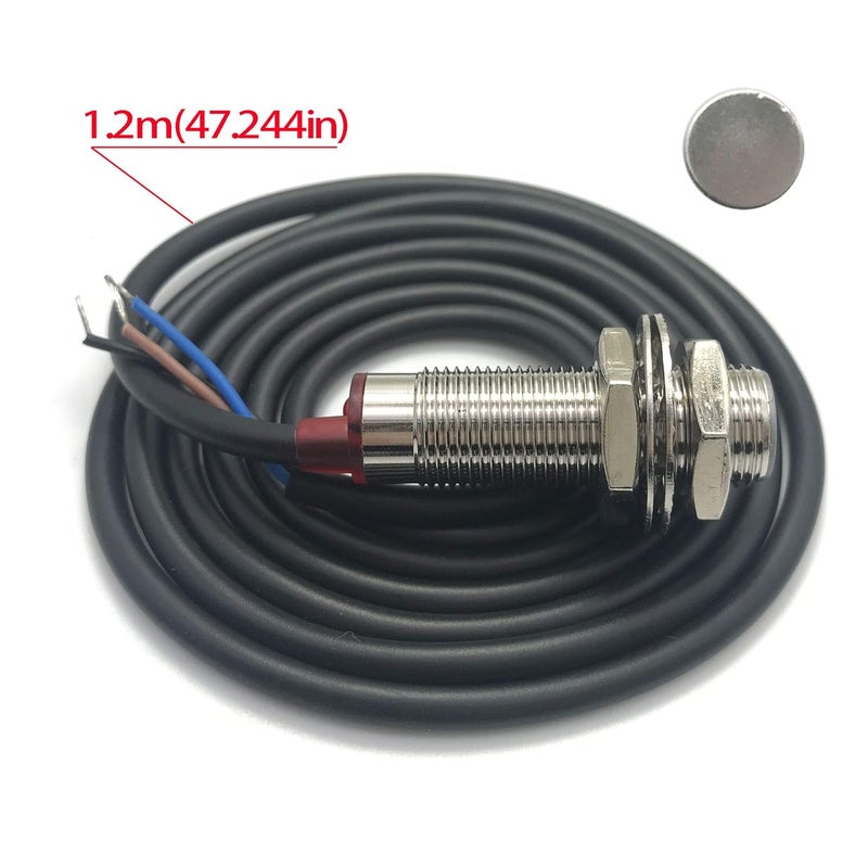 DIGITEN 4 Digital LED Tachometer RPM Speed Meter+Hall Proximity Switch Sensor NPN Blue - Image 3