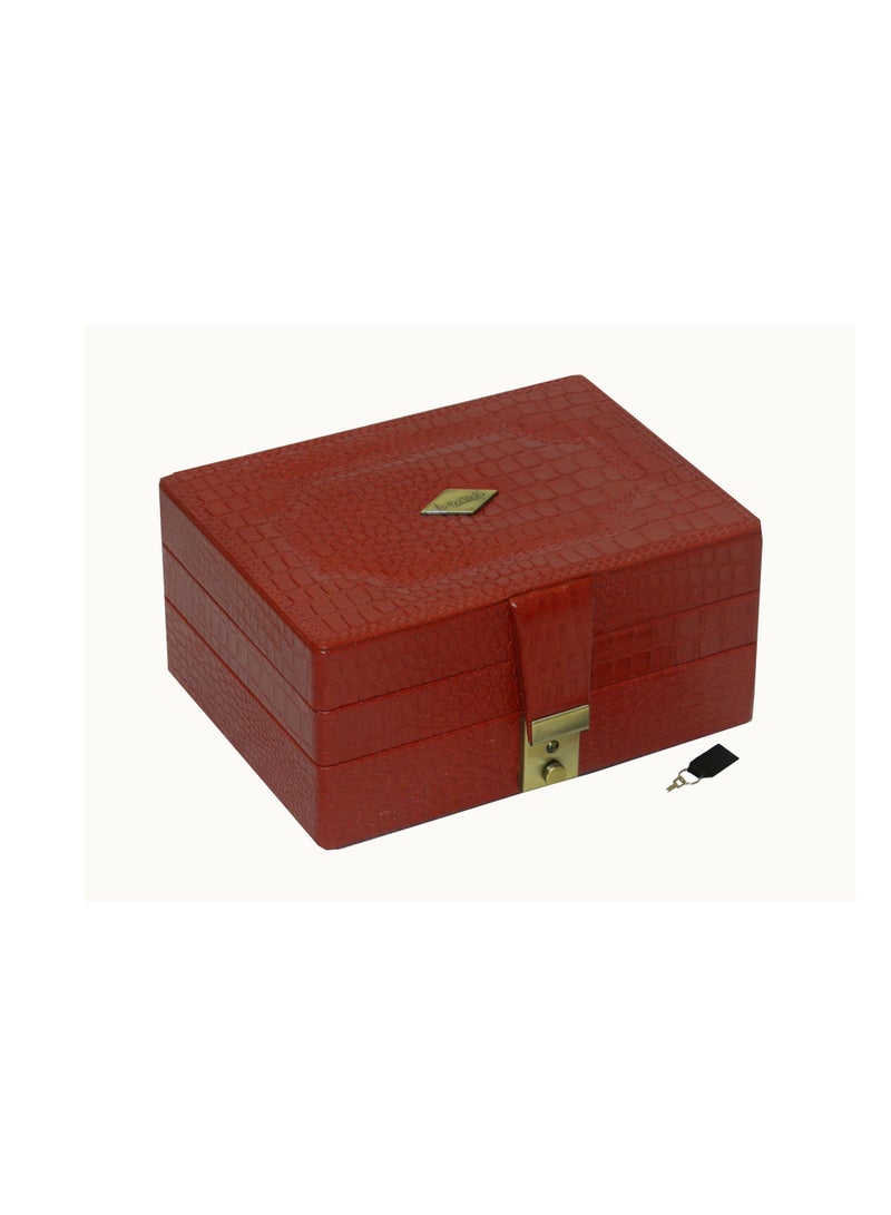 LAVERI LEATHER Laveri Jewellery Box Ring Necklace Earring Bracelet Storage Box Leather Multifunction Jewelry Organizer Box  - Image 2