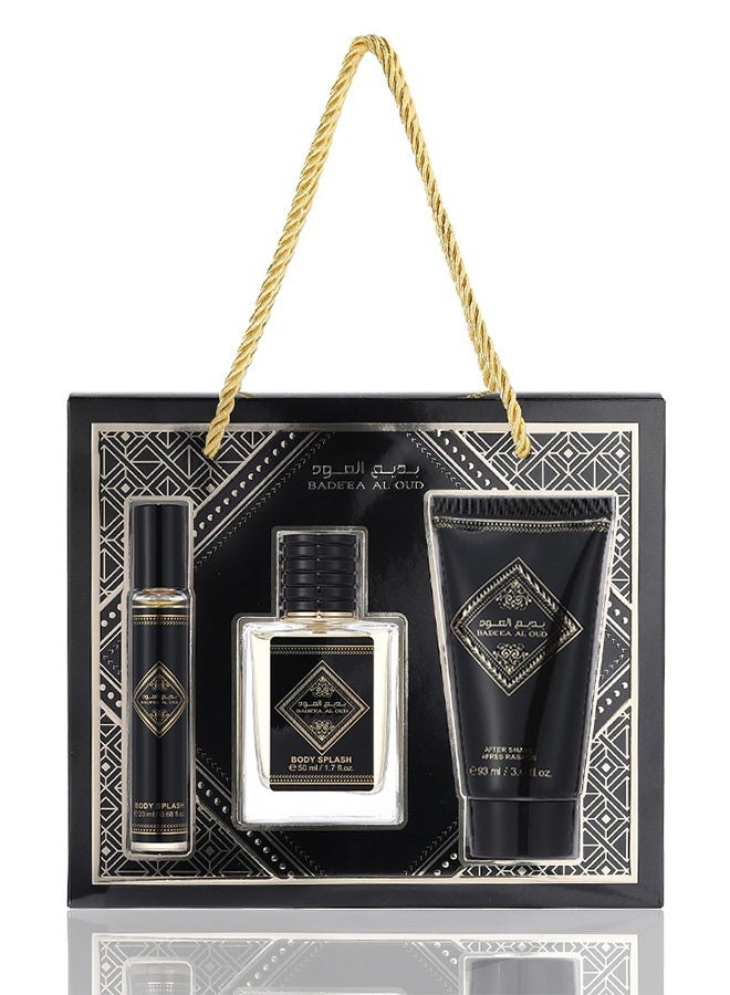 3-Piece Masculine Grooming & Fragrance Gift Set for Men, Luxury Body Splash, Pocket Perfume & After Shave Balm, Premium Eau de Parfum Gift for Him, Father, Boyfriend - Image 1